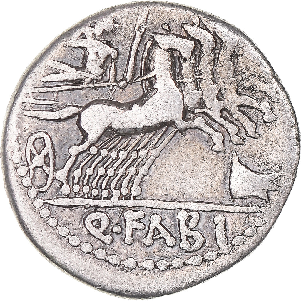 Monnaie, Fabia, Denier, 124 BC, Rome, TB+, Argent, Crawford:273/1