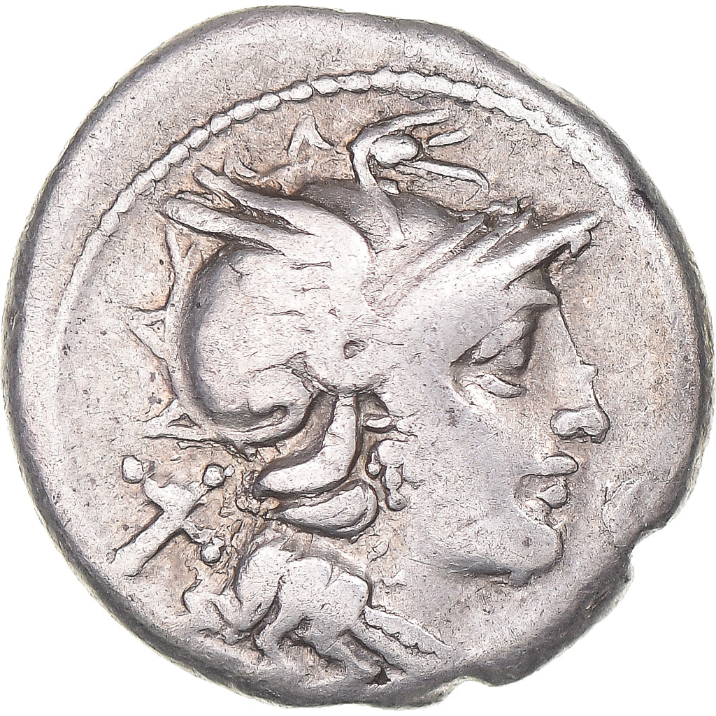 Moneda, Denarius, 157-156 BC, Rome, BC+, Plata, Crawford:197/1a
