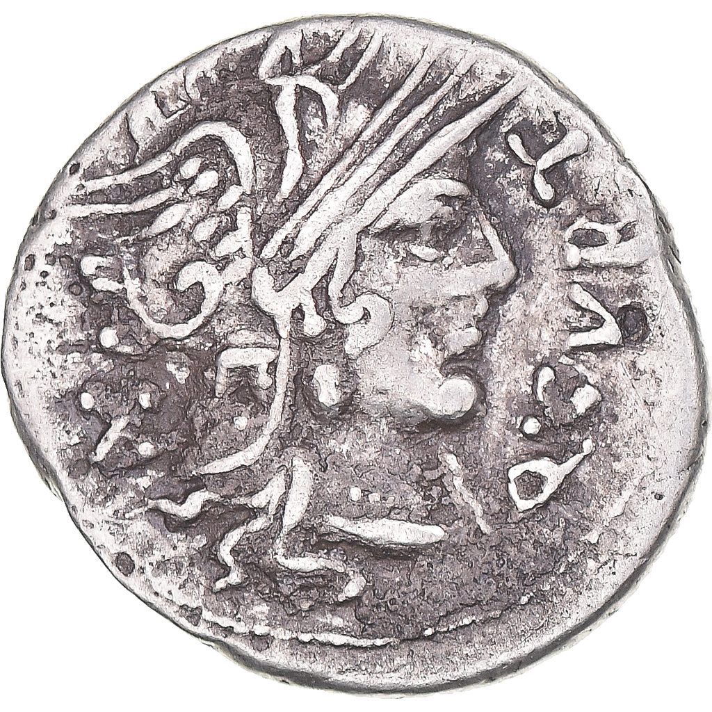Moneda, Curtia, Denarius, 116-115 BC, Rome, MBC, Plata, Crawford:285/2