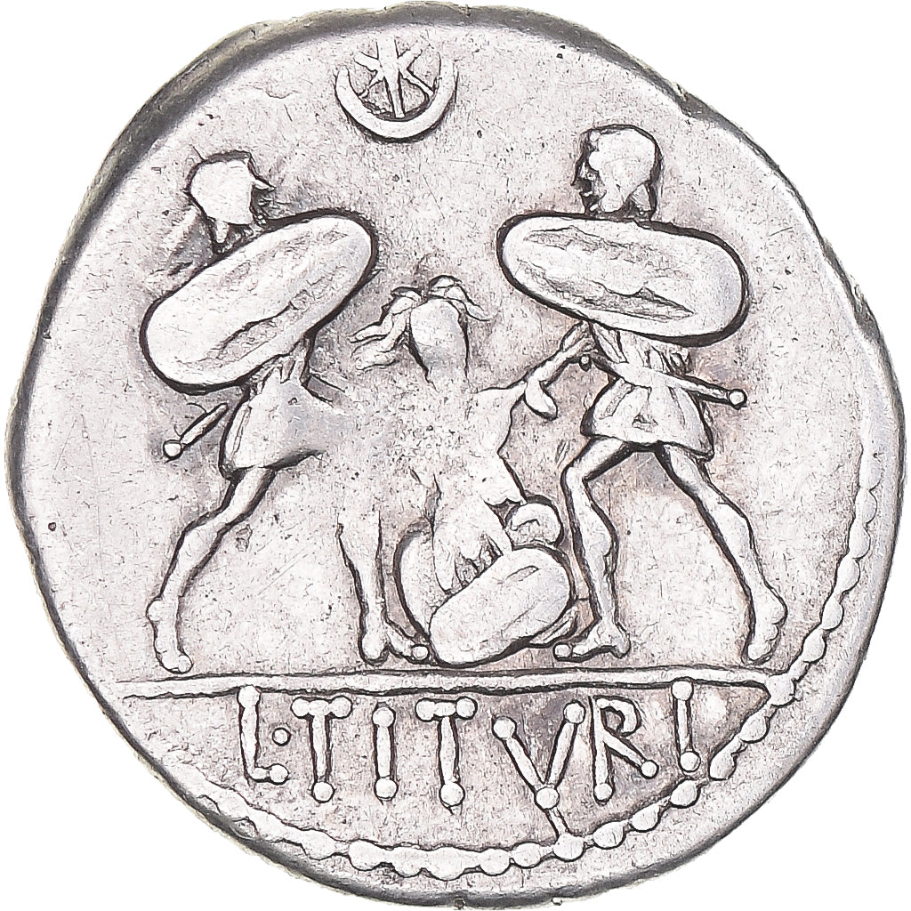 Coin, Tituria, Denarius, 89 BC, Rome, VF(30-35), Silver, Crawford:344/2b