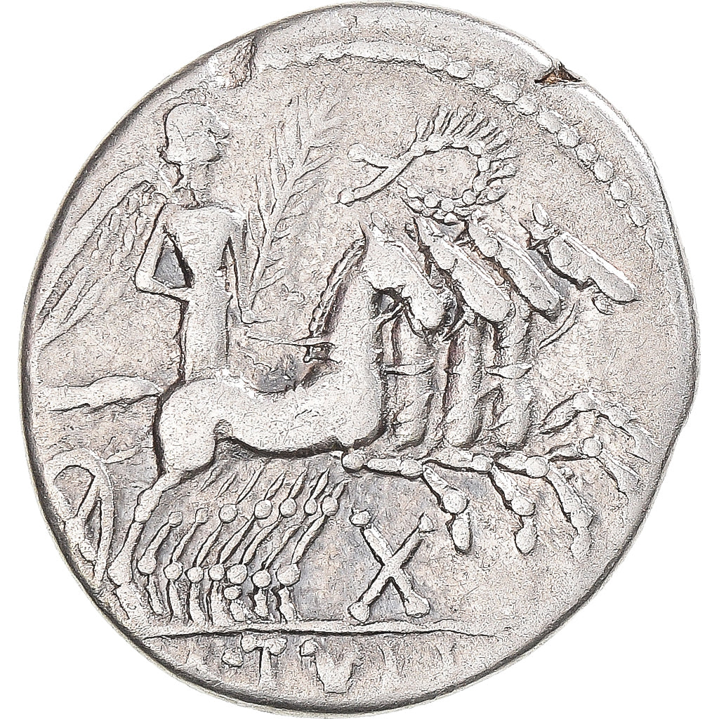Monnaie, Tullia, Denier, 120 BC, Rome, TTB, Argent, Crawford:280/1