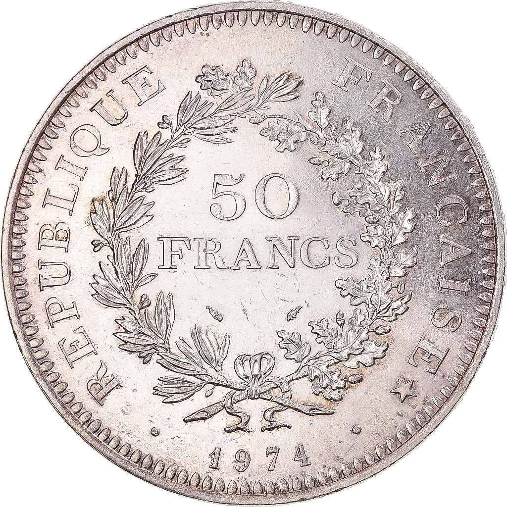 Coin, France, 50 Francs, 1974, Paris, MS(60-62), Silver, Gadoury:882