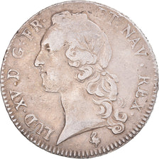Monnaie, France, Louis XV, Écu au bandeau, 1762, Paris, TB+, Argent