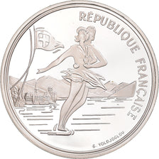 Coin, France, 1992 Olympics, Albertville, Ice Skating, 100 Francs, 1992, Paris