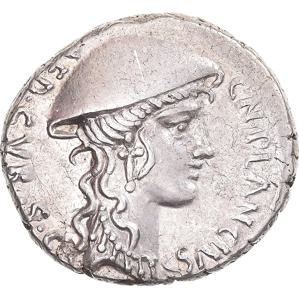 Moneda, Plancia, Denarius, 55 BC, Rome, EBC, Plata, Crawford:432/1