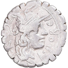 Monnaie, Porcia, Denier, 118 BC, Narbo, TB+, Argent, Crawford:282/5