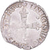 Moneta, Francia, Henri III, 1/4 Ecu, 1586, Nantes, MB+, Argento, Gadoury:494