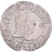 Moneta, Francia, Henri III, 1/4 Franc au col plat, 1587, Rennes, MB+, Argento