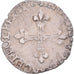 Moneda, Francia, Henri III, 1/8 Ecu, 1586, Rennes, MBC, Plata, Gadoury:485