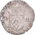 Moeda, França, Henri III, 1/8 Ecu, 1586, Rennes, EF(40-45), Prata, Gadoury:485