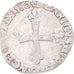 Munten, Frankrijk, Henri III, 1/8 Ecu, 1580, Rennes, ZF, Zilver, Gadoury:485