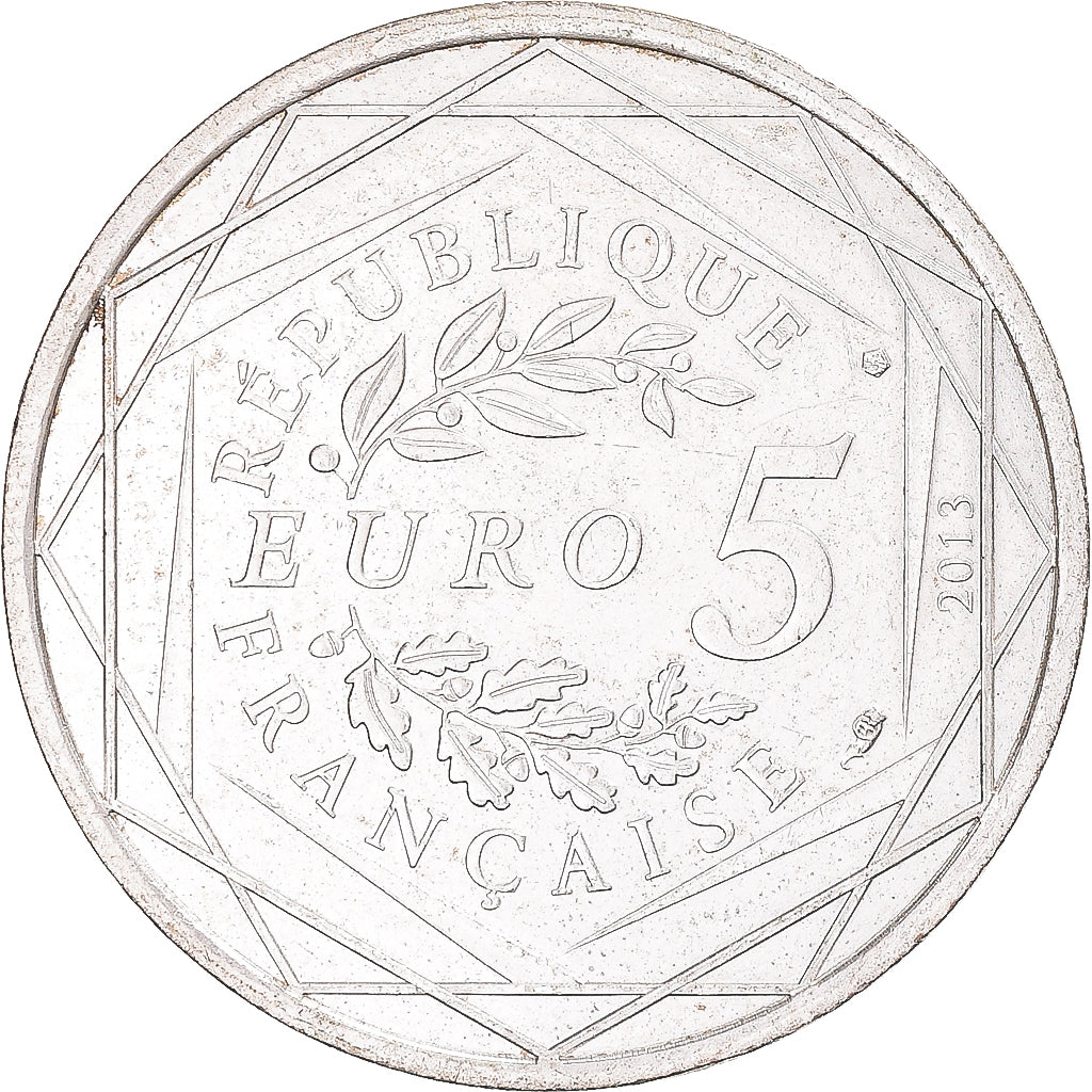 France, 5 Euro, 2013, Paris, Liberté, MS(60-62), Silver