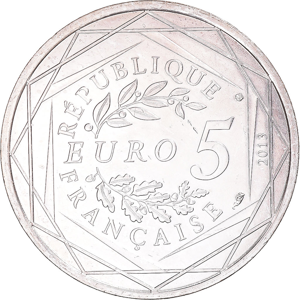 France, 5 Euro, 2013, Paris, Liberté, MS(60-62), Silver