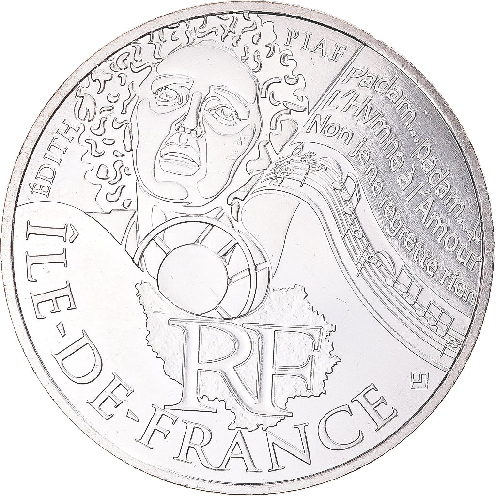 France, 10 Euro, 2012, Paris, Ile De France, MS(63), Silver