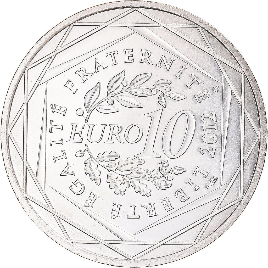 France, 10 Euro, 2012, Paris, Ile De France, MS(63), Silver