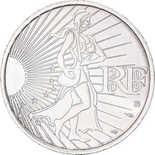 France, 10 Euro, 2009, Paris, Semeuse, MS(60-62), Silver