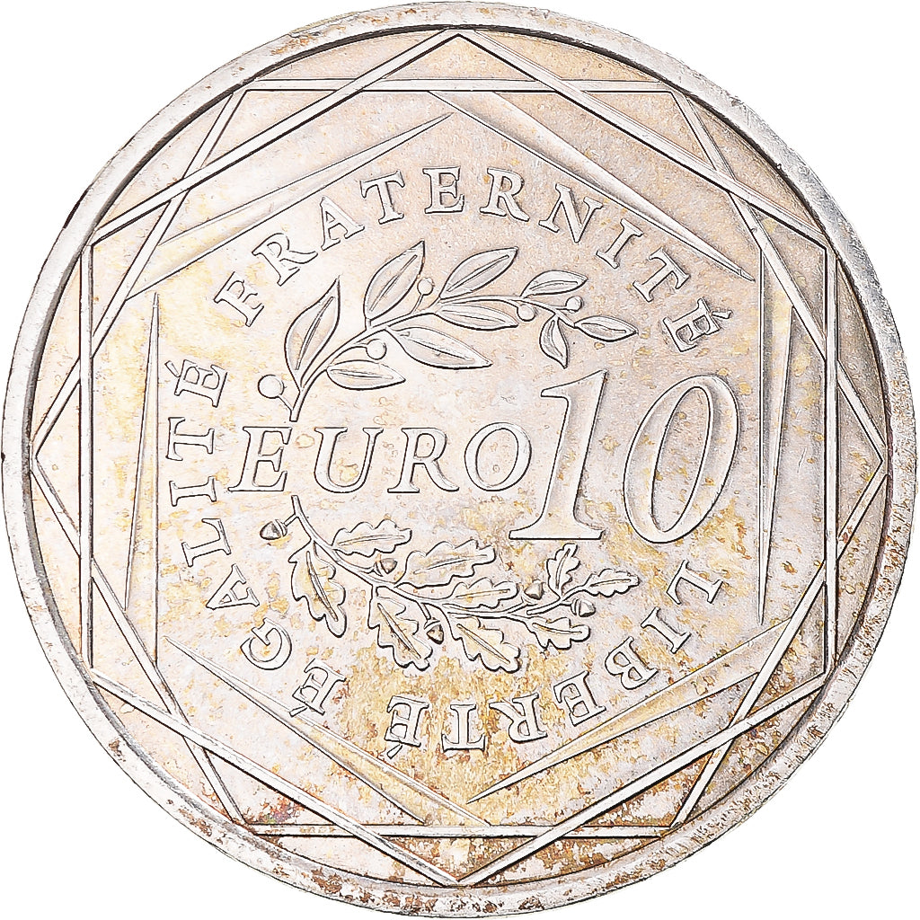 Francja, 10 Euro, 2009, Paris, Semeuse, MS(60-62), Srebro