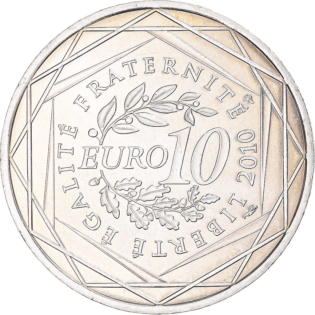 France, 10 Euro, 2012, Paris, Bretagne, MS(60-62), Silver