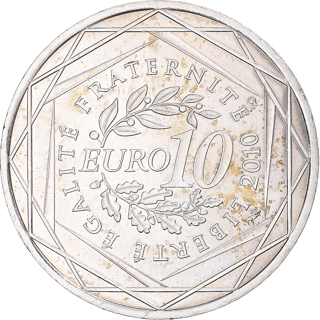 France, 10 Euro, 2012, Paris, Bretagne, MS(60-62), Silver