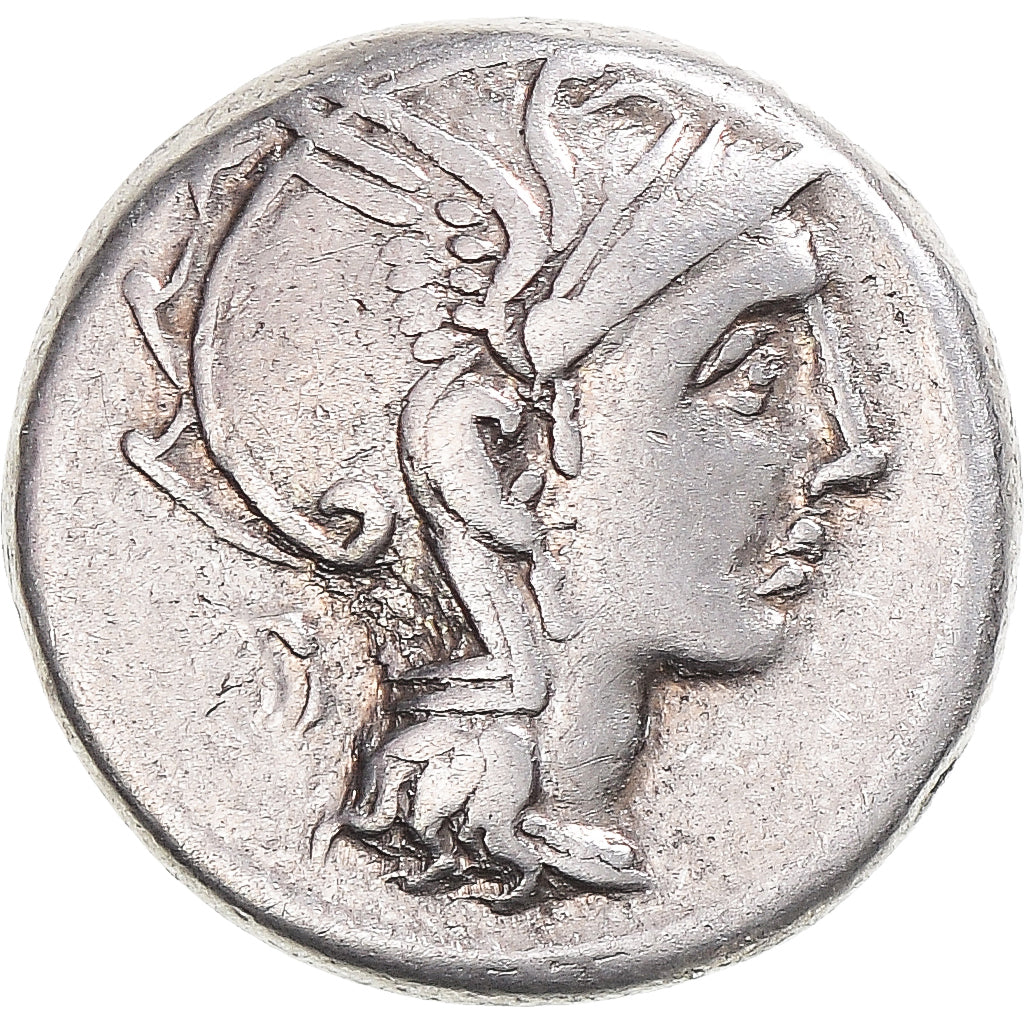 Monnaie, Manlia, Denier, 111-110 BC, Rome, TTB, Argent, Crawford:299/1