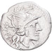 Moeda, Curiatia, Denarius, 142 BC, Rome, VF(30-35), Prata, Crawford:223/1