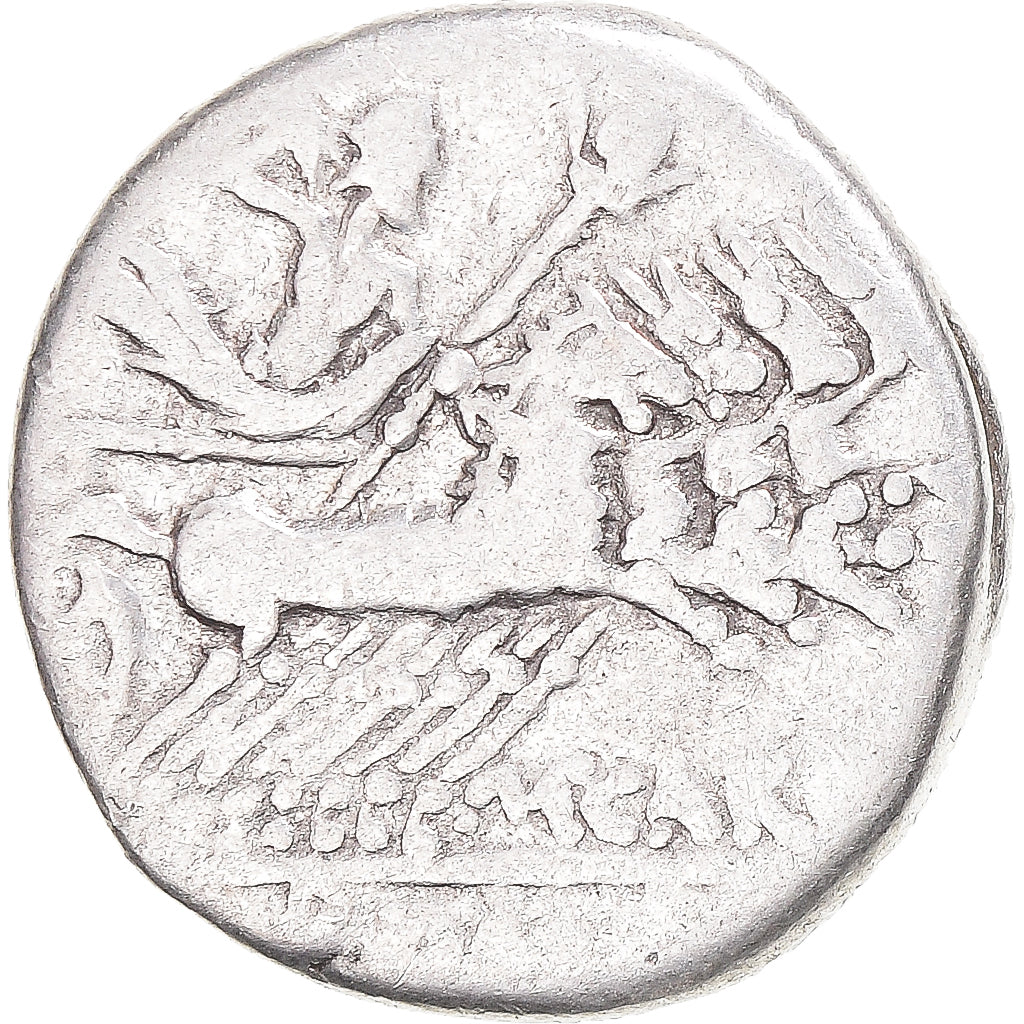 Moeda, Papiria, Denarius, 122 BC, Rome, VF(30-35), Prata, Crawford:276/1