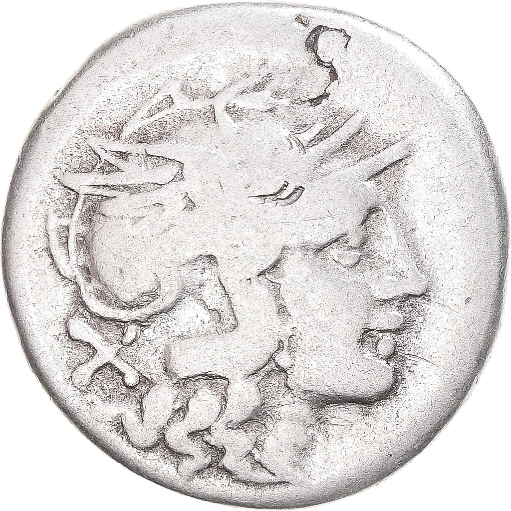 Moeda, Furia, Denarius, 169-158 BC, Rome, VF(20-25), Prata, Crawford:187/1