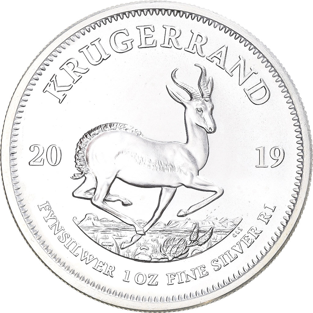 Moneta, Południowa Afryka, Krugerrand, 2019, MS(64), Srebro