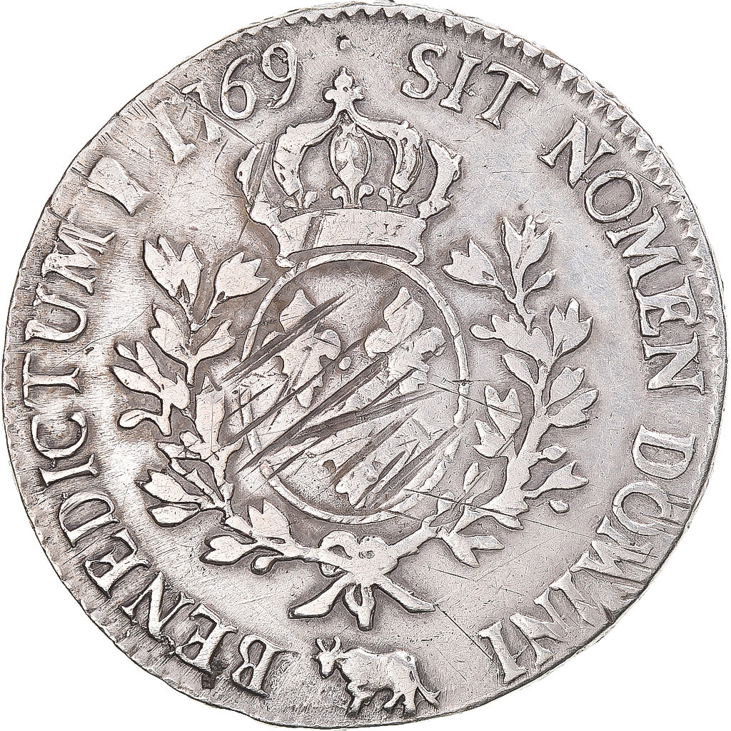 Coin, France, Louis XV, Ecu, 1769, Pau, EF(40-45), Silver, Gadoury:322