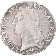 Coin, France, Louis XV, Ecu, 1765, Bayonne, VF(30-35), Silver, Gadoury:322