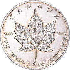 Moneta, Canada, 5 Dollars, 1991, Maple Leaf, SPL+, Argento