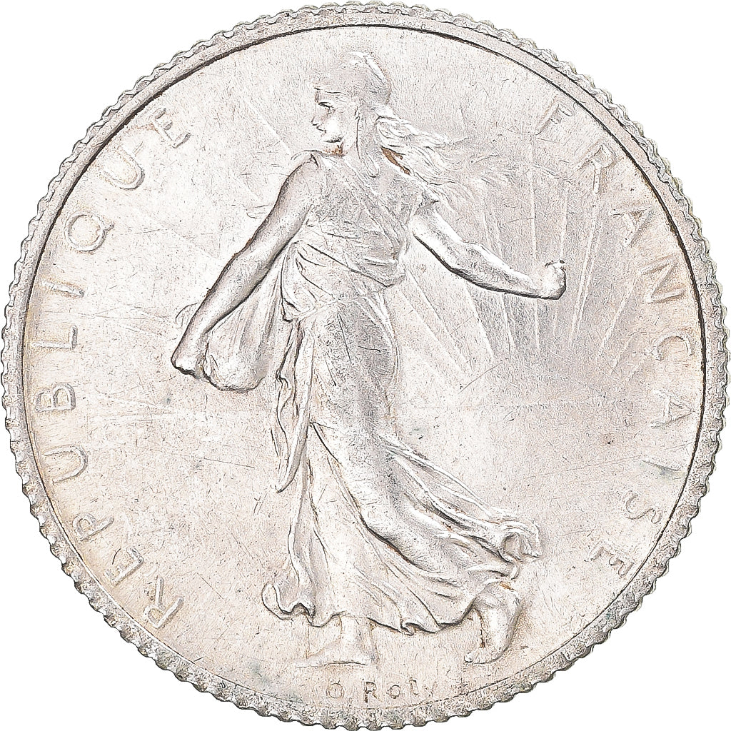 Moeda, França, 1 Franc, 1918, Paris, AU(55-58), Prata, Gadoury:467