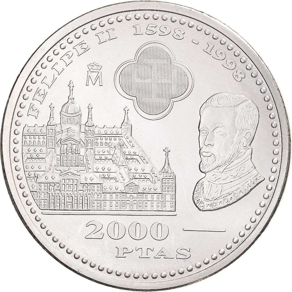 Monnaie, Espagne, Juan Carlos I, 2000 Pesetas, 1998, SPL, Argent