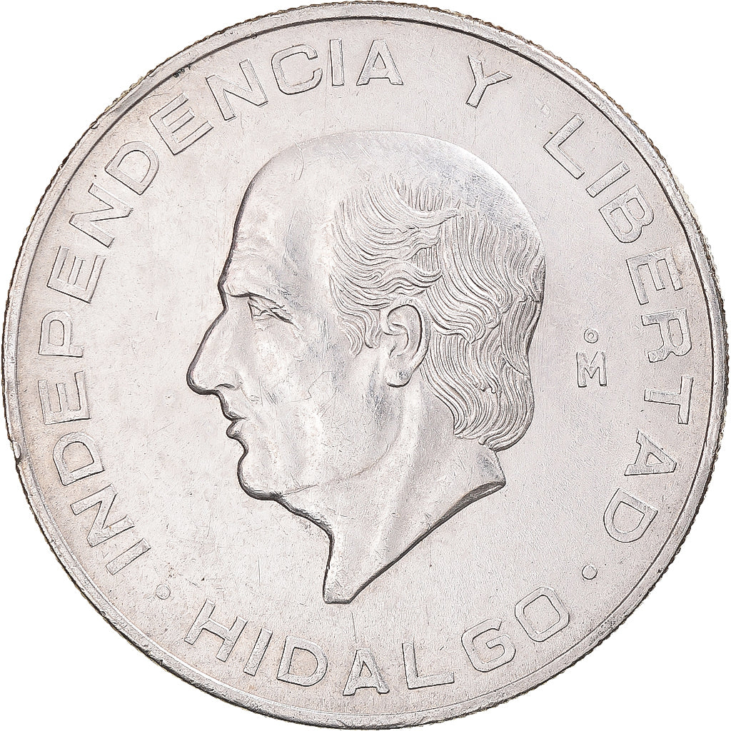 Moneta, Mexico, 10 Pesos, 1956, MS(63), Srebro