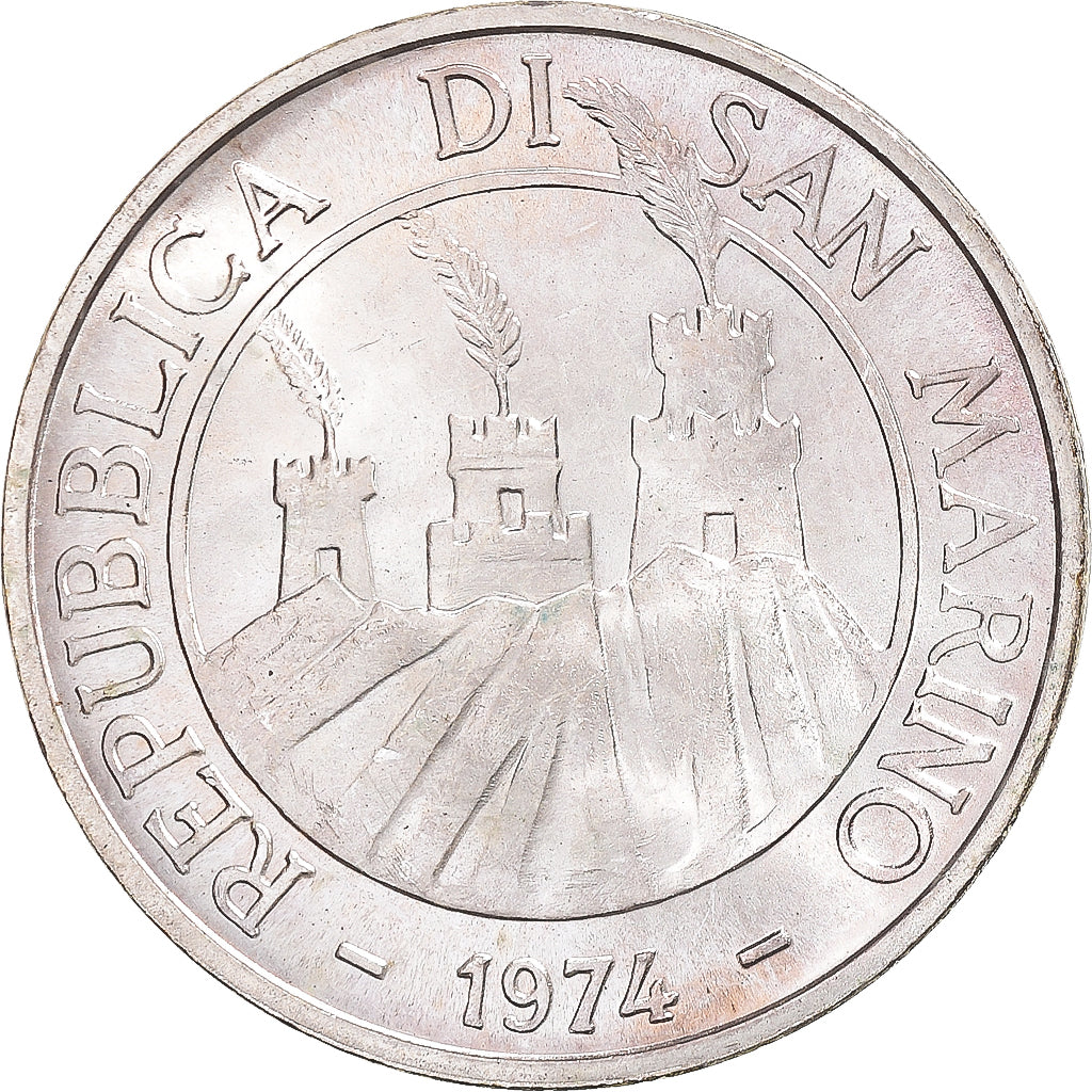 Monnaie, Saint Marin , 500 Lire, 1974, SPL, Argent