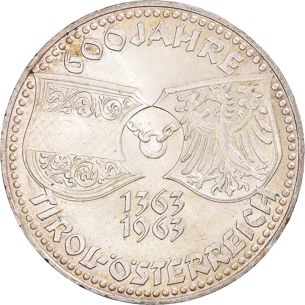 Moneta, Austria, 50 Schilling, 1963, AU(55-58), Srebro