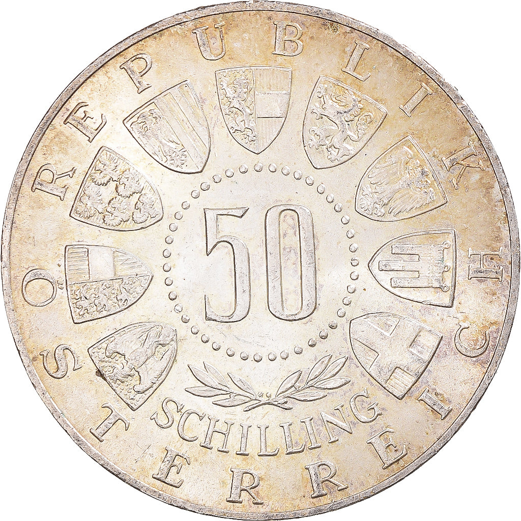 Moneta, Austria, 50 Schilling, 1964, AU(50-53), Srebro
