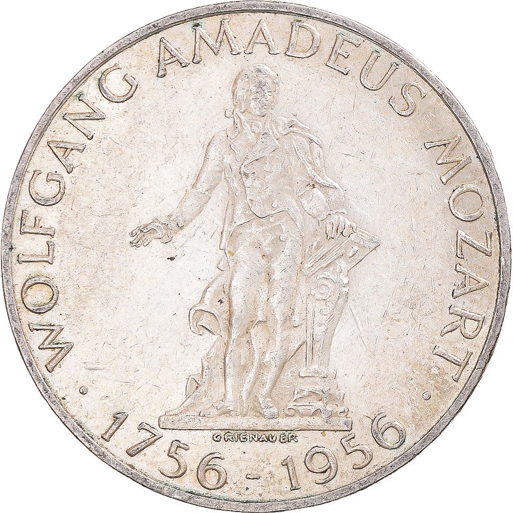 Moneta, Austria, 25 Schilling, 1956, AU(55-58), Srebro
