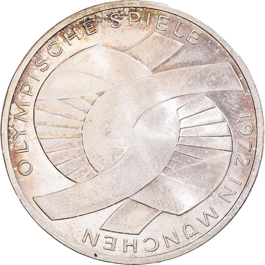 Coin, GERMANY - FEDERAL REPUBLIC, 10 Mark, 1972, Stuttgart, AU(55-58), Silver