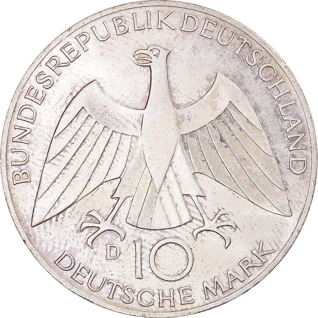 Moeda, ALEMANHA - REPÚBLICA FEDERAL, 10 Mark, 1972, Munich, MS(60-62), Prata