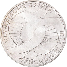 Moneta, Niemcy - RFN, 10 Mark, 1972, Karlsruhe, MS(60-62), Srebro, KM:131