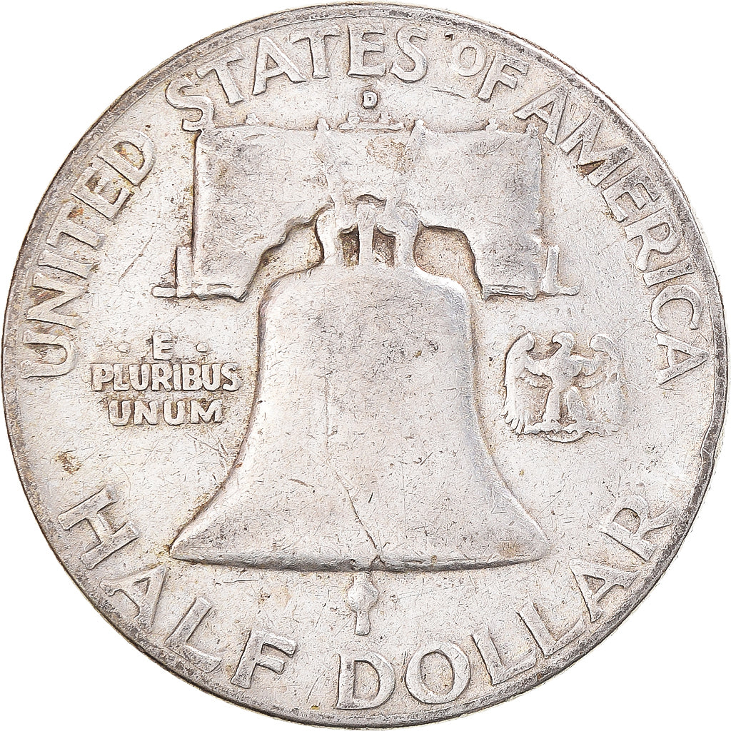 Coin, United States, Franklin Half Dollar, Half Dollar, 1963, U.S. Mint, Denver