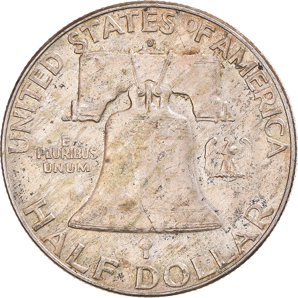 Coin, United States, Franklin Half Dollar, Half Dollar, 1963, U.S. Mint, Denver