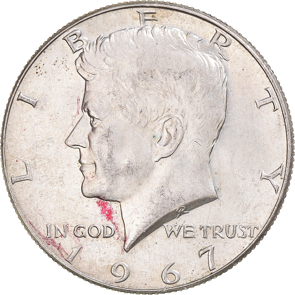 Coin, United States, Kennedy Half Dollar, Half Dollar, 1967, U.S. Mint