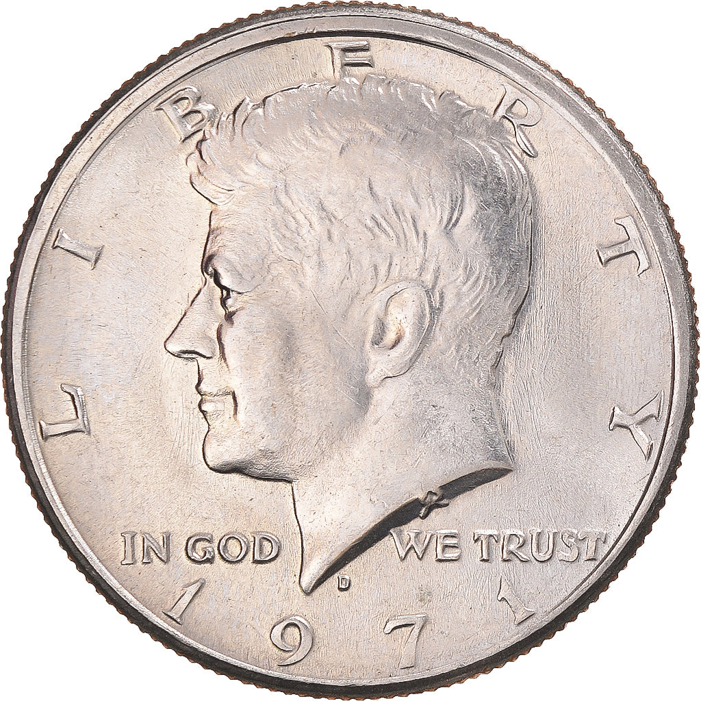 Coin, United States, Kennedy, Half Dollar, 1971, U.S. Mint, AU(55-58), Silver