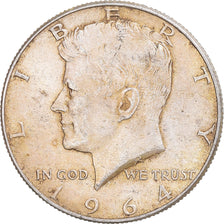 Coin, United States, Kennedy, Half Dollar, 1964, U.S. Mint, AU(50-53), Silver
