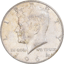 Monnaie, États-Unis, Kennedy, Half Dollar, 1964, U.S. Mint, TTB+, Argent