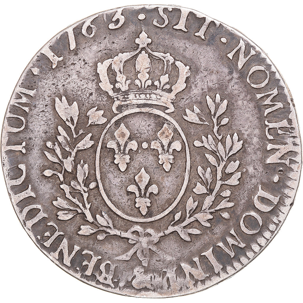 Moneta, Francia, Louis XV, Écu au bandeau, 1763, Aix-en-Provence, BB, Argento