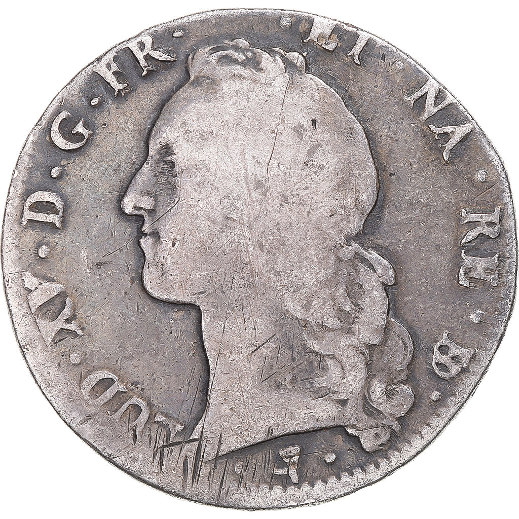 Moneta, Francja, Louis XV, Écu au bandeau, 1762, Pau, VF(20-25), Srebro