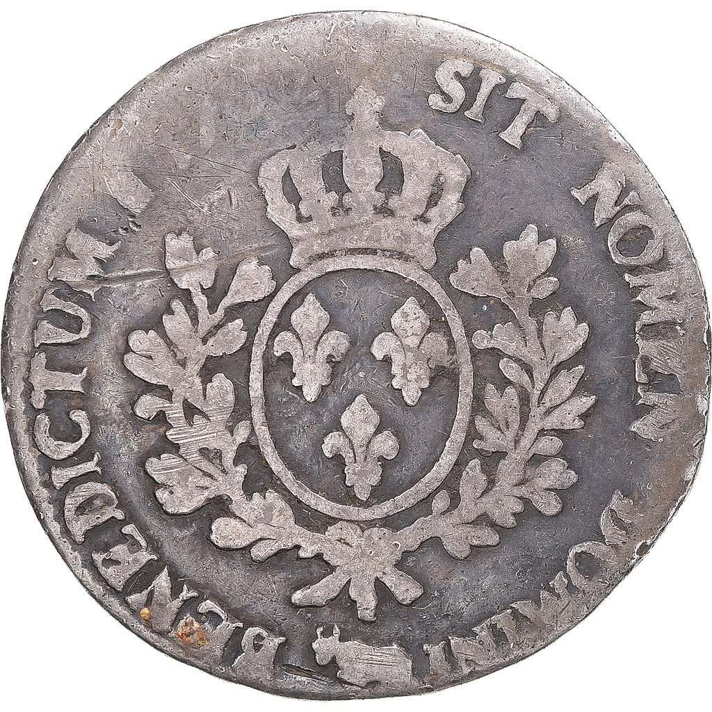 Moneta, Francja, Louis XV, Écu au bandeau, 1762, Pau, VF(20-25), Srebro